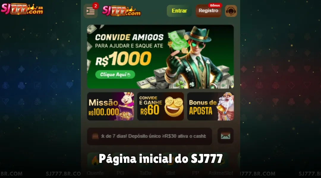 Página inicial do SJ777