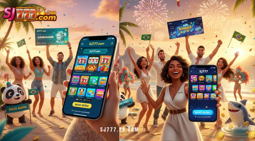 Um toque, diversão sem fim — instale já o App SJ777!